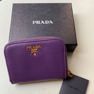 Authentic Prada Purple Saffiano Wallet